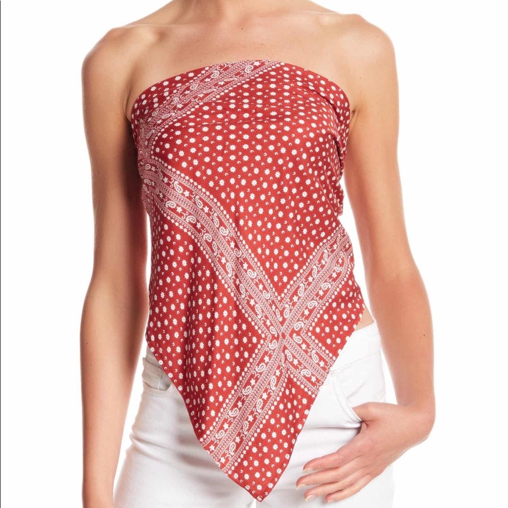 Honey Punch bandana scarf top. Size small NWT
